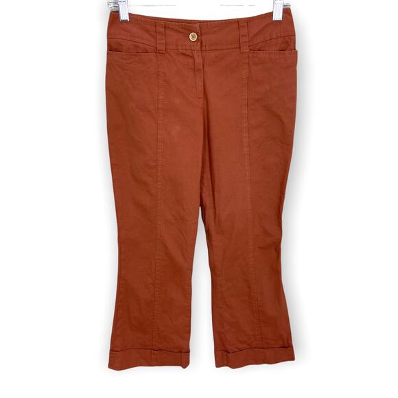 Dolce & Gabbana Casual Pants Size 26 US 40 IT Rust Orange Cropped Straight - Picture 1 of 12